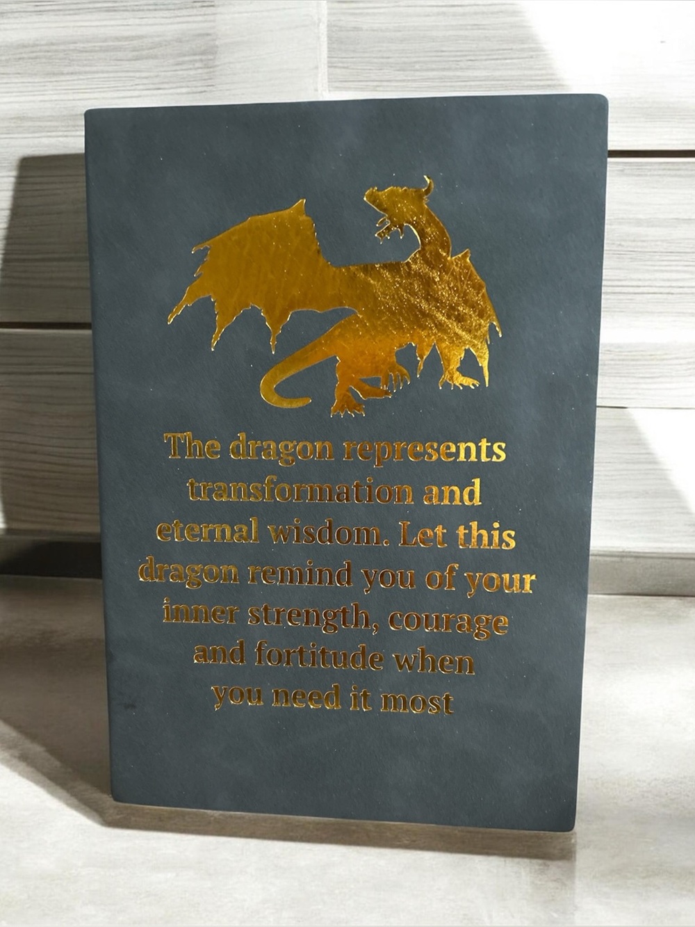 Gold Dragon Journal with Inspirational Quote-NWT